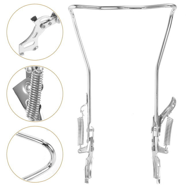 SWETRACE 1Set Steel Silver Double Legged Bike Kickstand for Stable Support Non Slip Feet Quick Adjustment