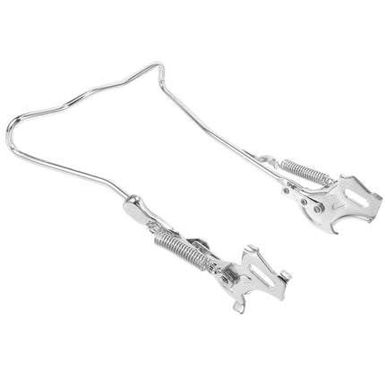 SWETRACE 1Set Steel Silver Double Legged Bike Kickstand for Stable Support Non Slip Feet Quick Adjustment 14.6x10x0.4in
