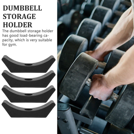 SWETRACE 4Pcs Small Dumbbell Rack Storage for Gym Accessories with Rectangular Shape and 15x5cm Size