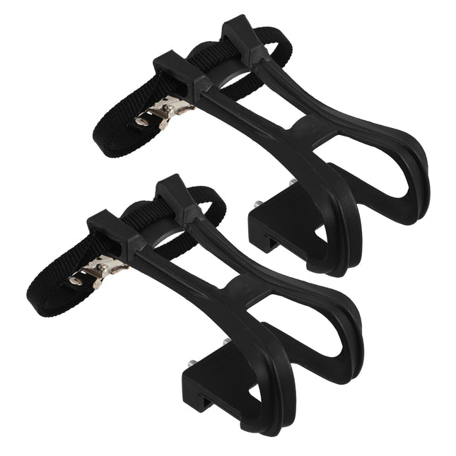 SWETRACE 2Pcs Bike Pedal Toe Cages And Straps Black for Secure Installation V1189-LWWAL-20260327-03797
