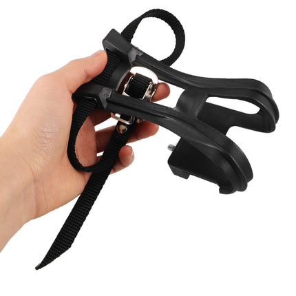SWETRACE 2Pcs Bike Pedal Toe Cages And Straps Black for Secure Installation