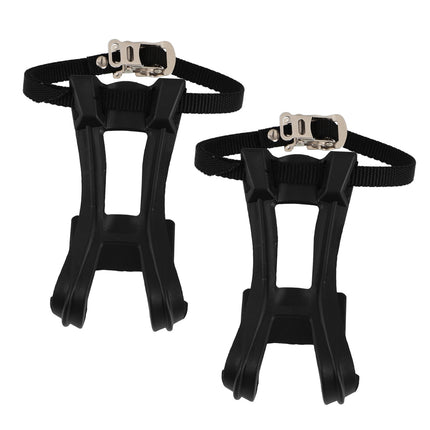 SWETRACE 2Pcs Bike Pedal Toe Cages And Straps Black for Secure Installation