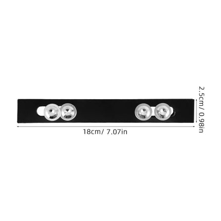 SWETRACE 2Pcs Sleek Design Rack Mounting Plates for Top Case Hardware Motorcycle 18.00X2.50X0.20cm