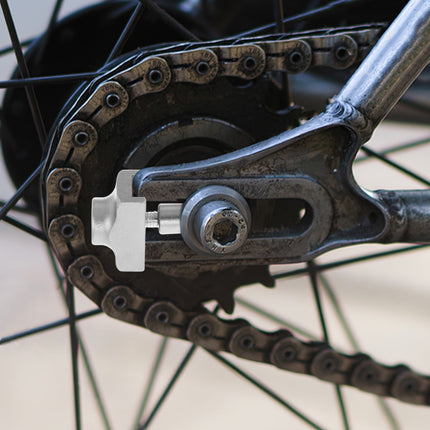 SWETRACE 1Set Mini Bike Chain Tensioner Aluminum Alloy Compact Design for Single-Speed Bicycles 1.4x0.8x0.7in