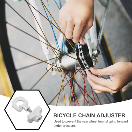 SWETRACE 1Set Mini Bike Chain Tensioner Aluminum Alloy Compact Design for Single-Speed Bicycles 1.4x0.8x0.7in