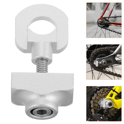 SWETRACE 1Set Mini Bike Chain Tensioner Aluminum Alloy Compact Design for Single-Speed Bicycles 1.4x0.8x0.7in