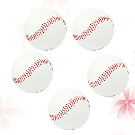 SWETRACE Exercise Baseball Training Balls Rubber 5 Pcs Indoor and Outdoor Practice