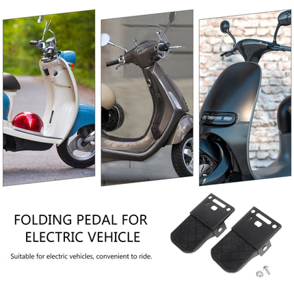 SWETRACE 1 Pair Electric Bike Accessories Folding Cycling Foot Pedals with Flat Shape for Daily Use