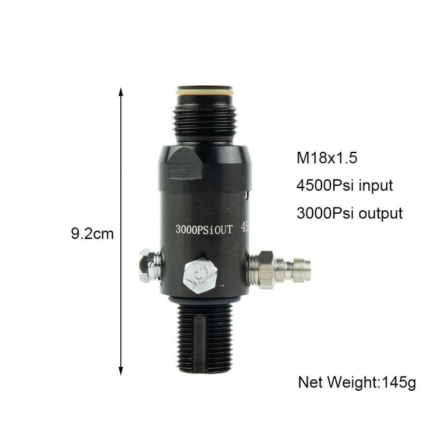 Pcp Air Tank Valve Regulator 4500Psi For Hpa Output 3000Psi Thread M18X1.5 – product detail
