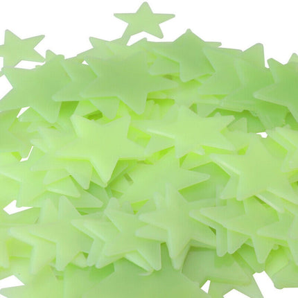 200 Pcs 3D Stars Glow In the Dark Luminous Fluorescent Wall Stickers Room Decors