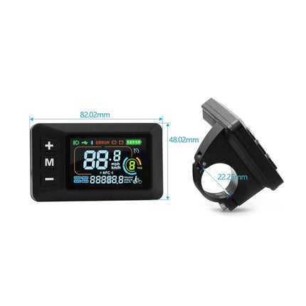 E-Bike Display 24V 36V 48V 60V Lcd Display With 5 Pin Waterproof Interface Cable Fangkenuo