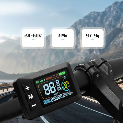 E-Bike Display 24V 36V 48V 60V Lcd Display With 5 Pin Waterproof Interface Cable Fangkenuo