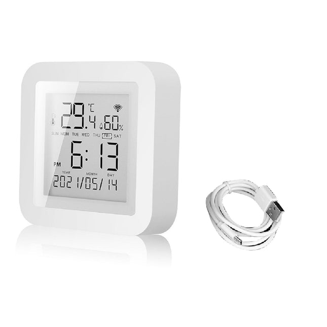 1Set Wifi Thermometer with Usb Cable for Tuya Smart Wifi Thermometer Hygrometer Indoor Room Digital – product detail