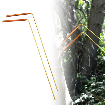 2Pcs Brass Divining Rod Metal Detector for Divination/Treasure Hunting Tool