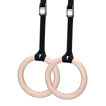 Wooden Gymnastics Rings Perfect For Strength And Conditioning Training 25Mm 19Cm 28Mm 15Cm