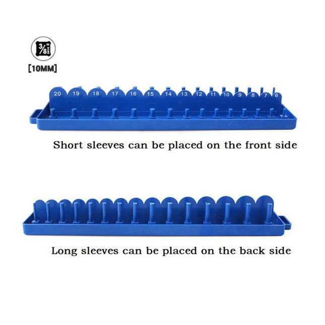 Practical Socket Storage Organizer Tool Organizer Wrench 3/8 Inch Sleeve Bracket Metric Socket Tray Rack