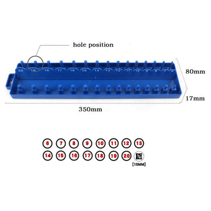 Practical Socket Storage Organizer Tool Organizer Wrench 3/8 Inch Sleeve Bracket Metric Socket Tray Rack Holder Smile Home
