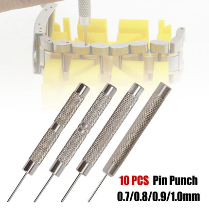 Watch Strap Pin Pin Punch Link Punch Pin Stick- Watch Repair Tool 0.7-1.0Mm 10Pcs Bar Hammer Punch Thimble Durables 0.9Mm Smile Home 0.9 mm