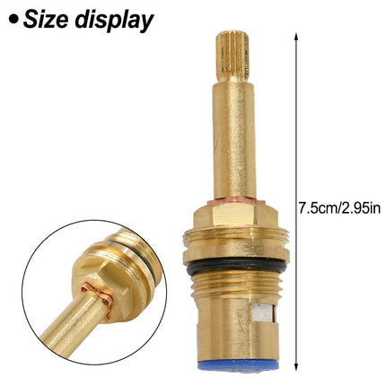 Shower Bath Taps Valve Cartridge Quarter Turn Flow Long Tall Stem Insert 20 1/2" Bathroom Fixture Faucet Replacement Parts Anti-Clockwise Smile Home Clockwise