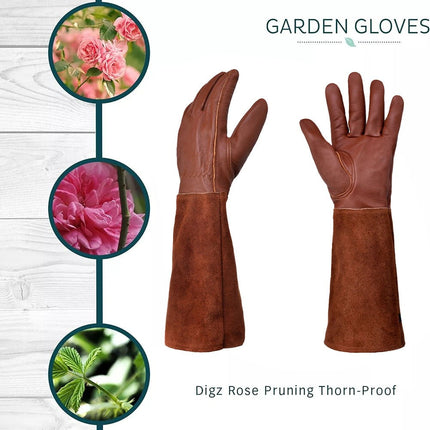 Rose Pruning Thorn-Proof Gardening Gloves with Forearm Protection for Men and Wo X L