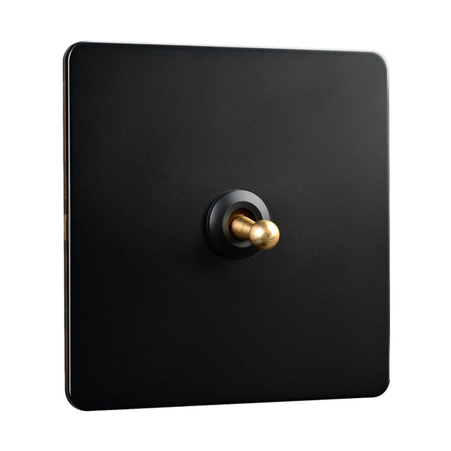 86 Type Stainless Steel Panel Wall Toggle Light Switch Brass Rod 1Way 2Way 2 Gang Smile Home 1 Gang