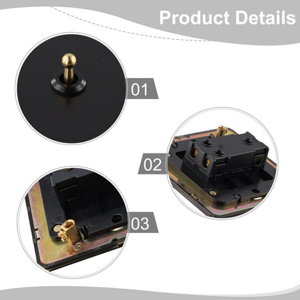 86 Type Stainless Steel Panel Wall Toggle Light Switch Brass Rod 1Way 2Way 2 Gang Smile Home 1 Gang