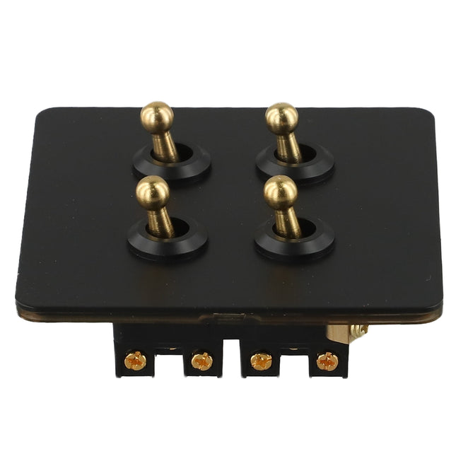 86 Type Stainless Steel Panel Wall Toggle Light Switch Brass Rod 1Way 2Way 2 Gang Smile Home 4 Gang – product detail