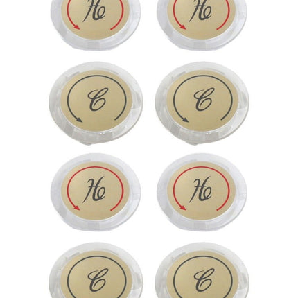 8Pcs Faucet Index Buttons Hot And Cold Sink Shower Knobs Handle Sign Stickers Smile Home