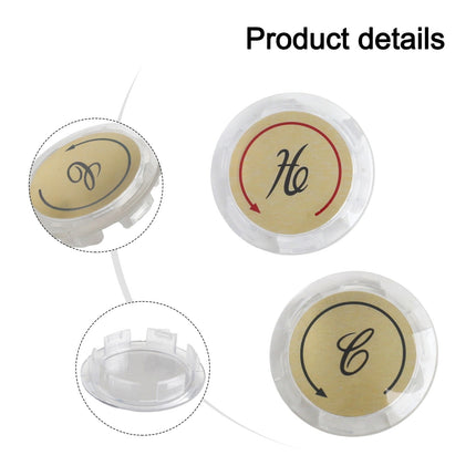 8Pcs Faucet Index Buttons Hot And Cold Sink Shower Knobs Handle Sign Stickers Smile Home