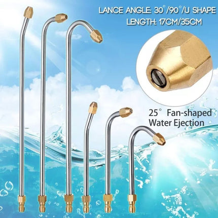 30° /90° /U-Shape Pressure Car Washer Angled Lance Extension Spray Wand Nozzle 17Cm-90 Smile Home 17Cm-90