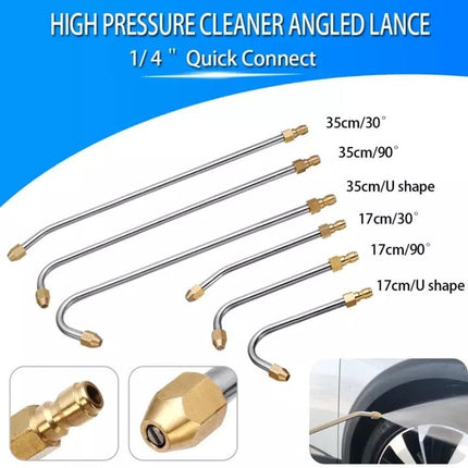 30° /90° /U-Shape Pressure Car Washer Angled Lance Extension Spray Wand Nozzle 17Cm-90 Smile Home 17Cm-90