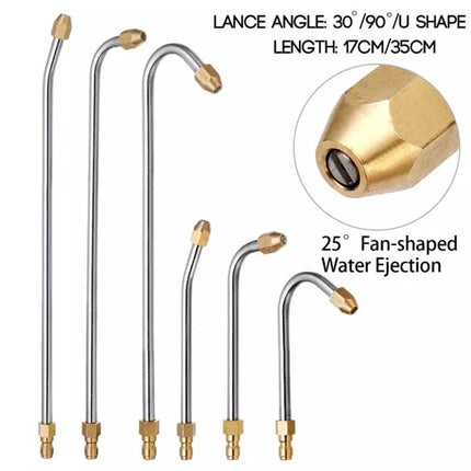 30° /90° /U-Shape Pressure Car Washer Angled Lance Extension Spray Wand Nozzle 17Cm-90 Smile Home 17Cm-90