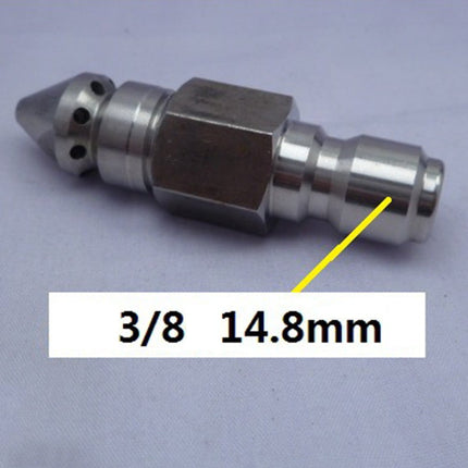 Pressure Washer Drain Sewer Cleaning Jetter Nozzle 3/8"9 Jets Male/Quick Connect 3/8 Quick Plug Smile Home