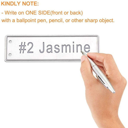 Aluminum Plant Labels Double Sided Metal Labels Tree ID Tag Waterproof iron wire Smile Home