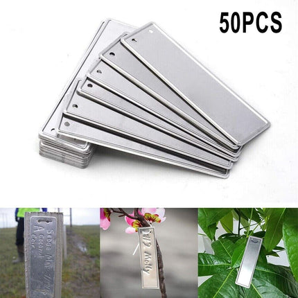 Aluminum Plant Labels Double Sided Metal Labels Tree ID Tag Waterproof iron wire Smile Home