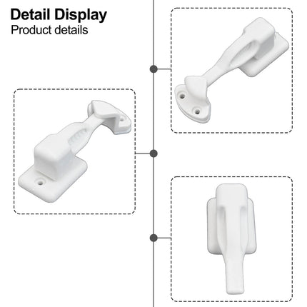 Nylon Rv Cabinet Latch Lock For Camper Trailer Boat Easy Install Secure Door Catch Holder White Black Travel Accessory Construction White
