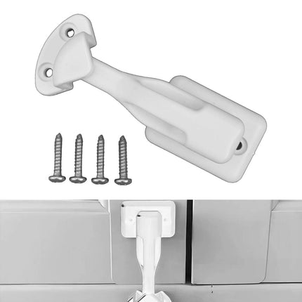 Nylon Rv Cabinet Latch Lock For Camper Trailer Boat Easy Install Secure Door Catch Holder White Black Travel Accessory Construction White
