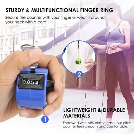 Ergonomic Hand Counter Device for Accurate Counting in Events and Stores white Rosy