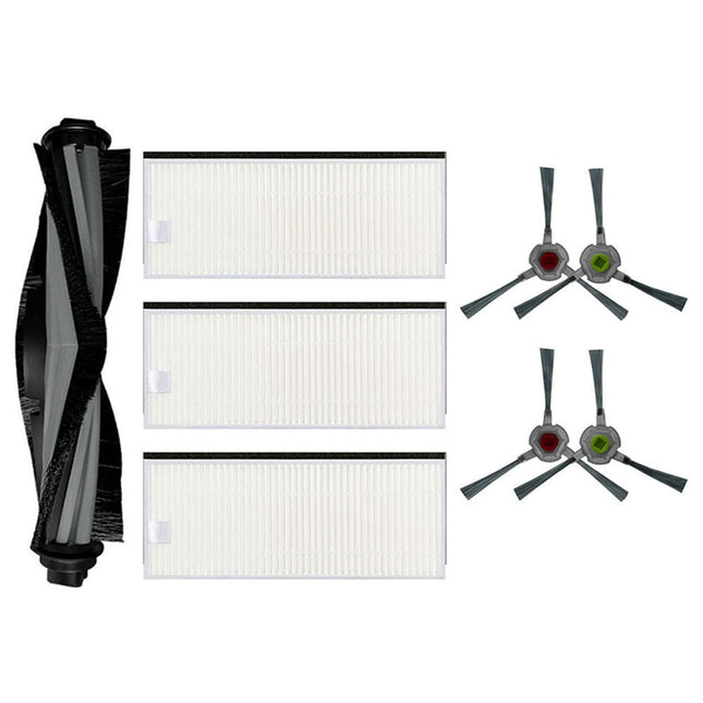 For Ecovacs DEEBOT Buddy Pack U2 Robot Filters Main Brush & Side Brushes For Hard Floor Carpet Pet Hair