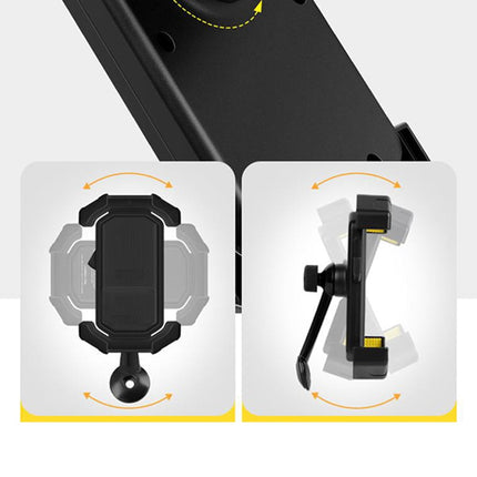 Adjustable Motorcycle Phone Holder With Silicone Protection For Secure Locking Grey