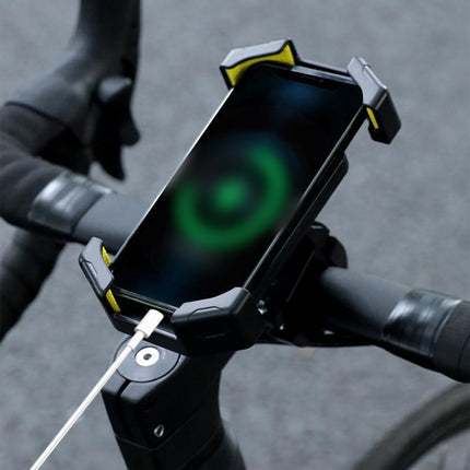 Adjustable Motorcycle Phone Holder With Silicone Protection For Secure Locking Grey