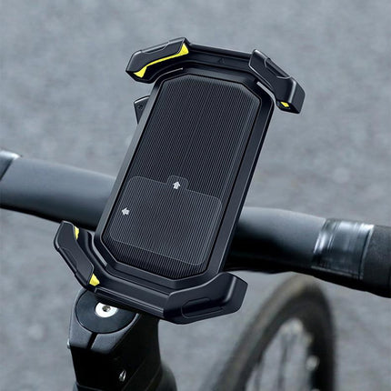Adjustable Motorcycle Phone Holder With Silicone Protection For Secure Locking Purple