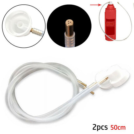 2Pcs Fluid Film Nozzle Extension Hose for Aerosol Cans Spray 50Cm