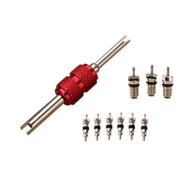 9Pcs Air Conditioning Valve Cores Plus 1Pc Remover Tool A/C Repair Kit V1189-LWWAL-20260327-05144
