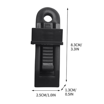 Tarp Clips, Heavy Duty Lock Grip, Reusable Tarp Clamps for for Secures Outdoor Camping, Awnings, Car Covers, Swimming Pool Covers Black
