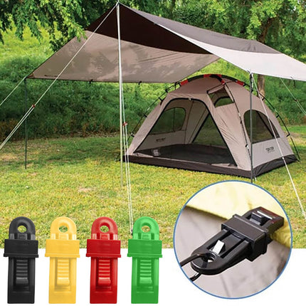 Tarp Clips, Heavy Duty Lock Grip, Reusable Tarp Clamps for for Secures Outdoor Camping, Awnings, Car Covers, Swimming Pool Covers Black