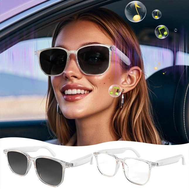 Smart Glasses with Wireless Earbuds Lightweight Glasses With Blue Light Protection Wireless Bluetooth