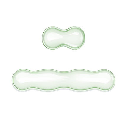 Gel Wrist Rest For Keyboard, Silicone Gel Keyboard and Mouse Wrist Rest Set, Cool Soft Ergonomic Wrist Rest, Relax Your Wrist, for Laptop Computer Office & Home Green