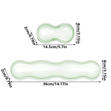 Gel Wrist Rest For Keyboard, Silicone Gel Keyboard and Mouse Wrist Rest Set, Cool Soft Ergonomic Wrist Rest, Relax Your Wrist, for Laptop Computer Office & Home Green