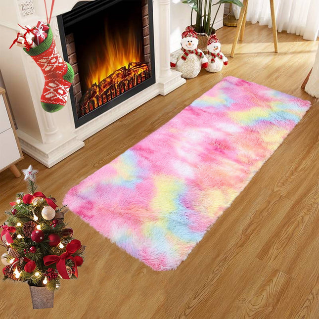Soft Area Rug Fluffy Rugs for Living Room Bedroom Decor Runner Rug for Hallway Shag in Multicolor